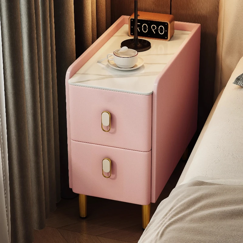 

Kids Solid Wood Bedside Table, Modern Minimalist Nightstand, Children's Bedroom Storage Cabinet with Drawer, Nursery Organizer