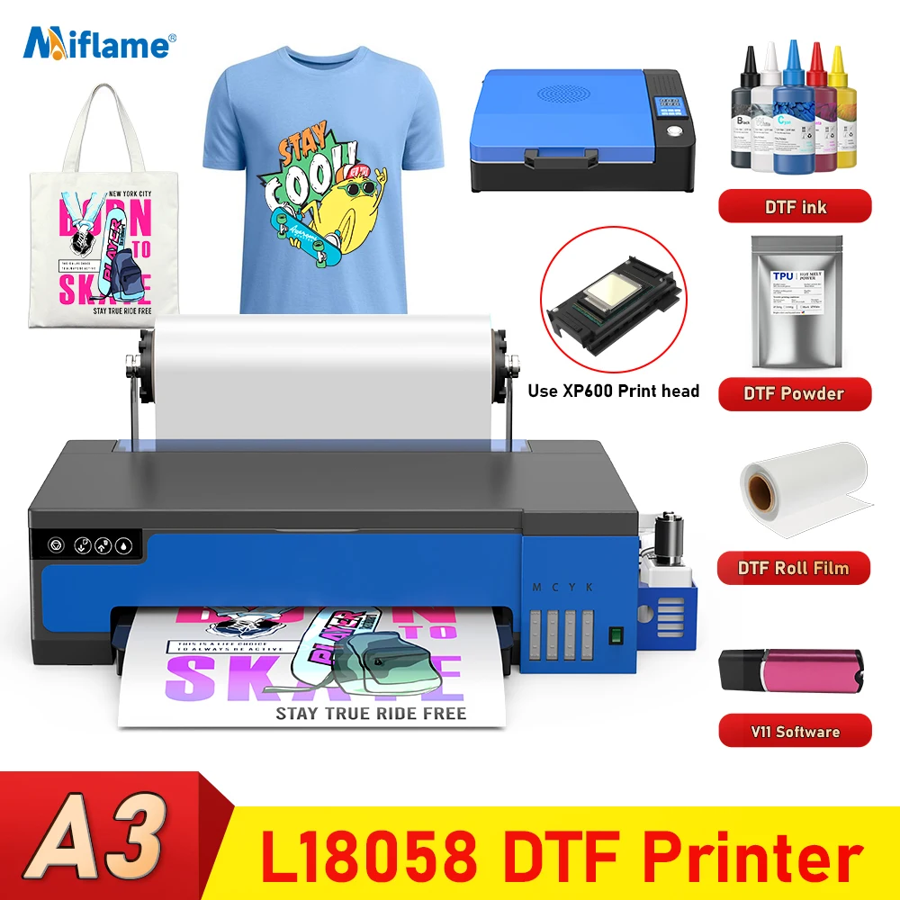 

Принтер A3 DTF для принтера Epson XP600, принтер для печати на футболках, прямая передача пленки L18058, для печати на любой одежде, текстиле «сделай сам»