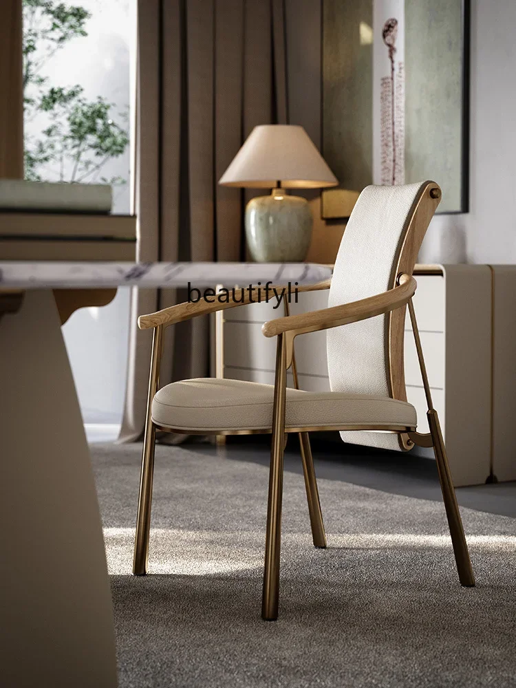 

E1001 ss Итальянский легкий роскошный домашний мастер-стул Современный легкий роскошный чайный стул High Sense Настольный стул