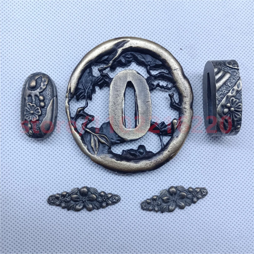 Very Nice Alloy Tsuba Handguard Guard Fuchi Kashira Menuki For Japanese Real Japan Samurai Katana Sword Fittings Accessory