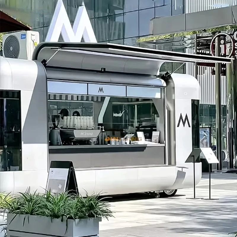 Fully Equipped Fast Food Vending Cart Towable Food Trailer Outdoor Mobile Food Car Mobile Coffee Truck With DOT CE