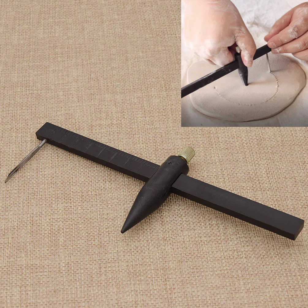 1 Stück Kompass Kreisschneider Messschieber für Tonkeramik Keramik Schnitt 1-34 cm Schneiden DIY Herstellung Handwerk Werkzeuge Zubehör