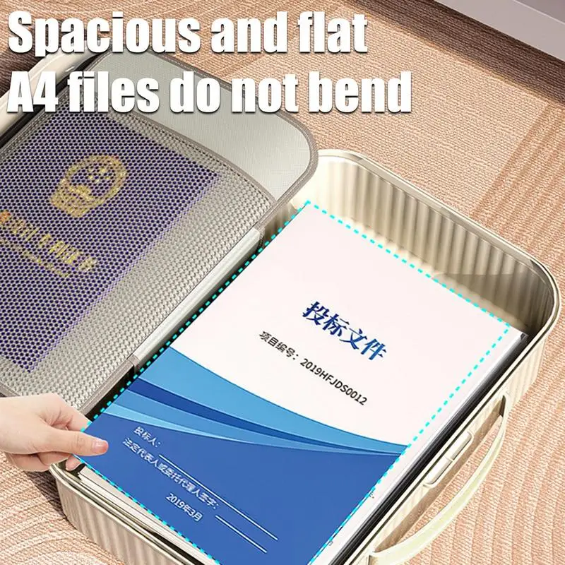 منظم مستندات تخزين آمن للحريق ، مجلد ملفات سعة كبيرة ، مناسب لبطاقات الهوية ، وجوازات السفر