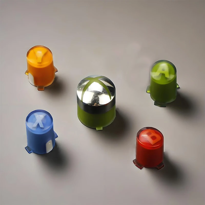 YuXi Xbox 360 컨트롤러 스위치 전원 가이드 홈 단추 시작 리턴 백 수리 예비 부품, Xbox360 ABXY 키 단추, 1 세트