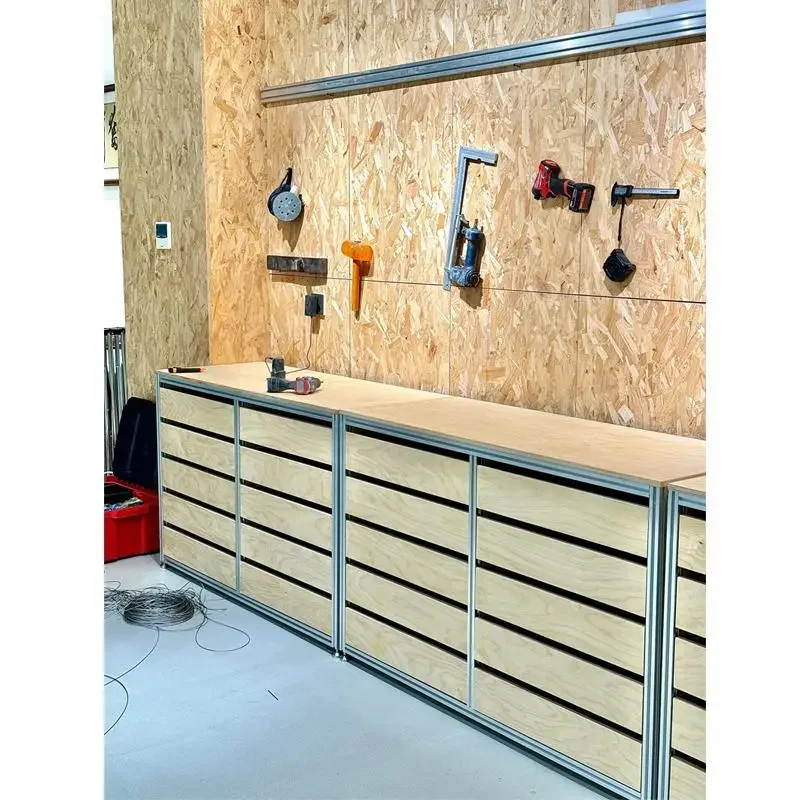Simple modern aluminum profile birch ocean wrench multi-layer chest