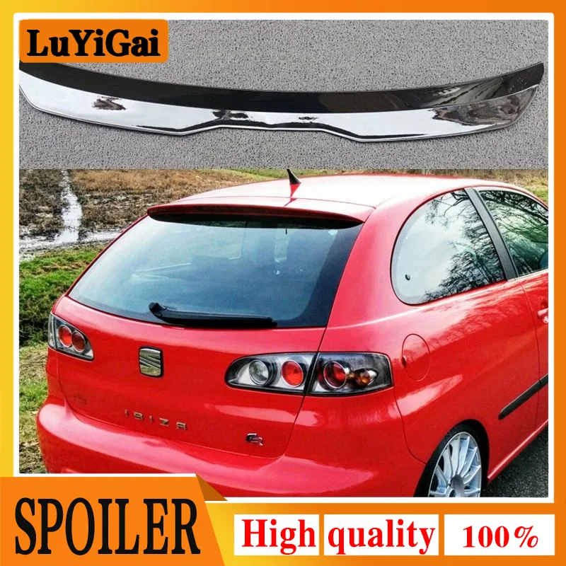 For VW Seat Ibiza MK5 6F Hatchback 2017 2018 2019 2020 2021 Rear Roof Carbon Look ABS Car Spoiler Tail Wings