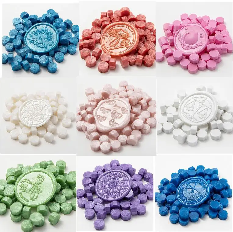 100 pz Vintage Sigillo di Cera pillole Per Francobolli Retro stampa di cera Perline Sigillatura Macaron oro Matrimonio Compleanno cera lacca per