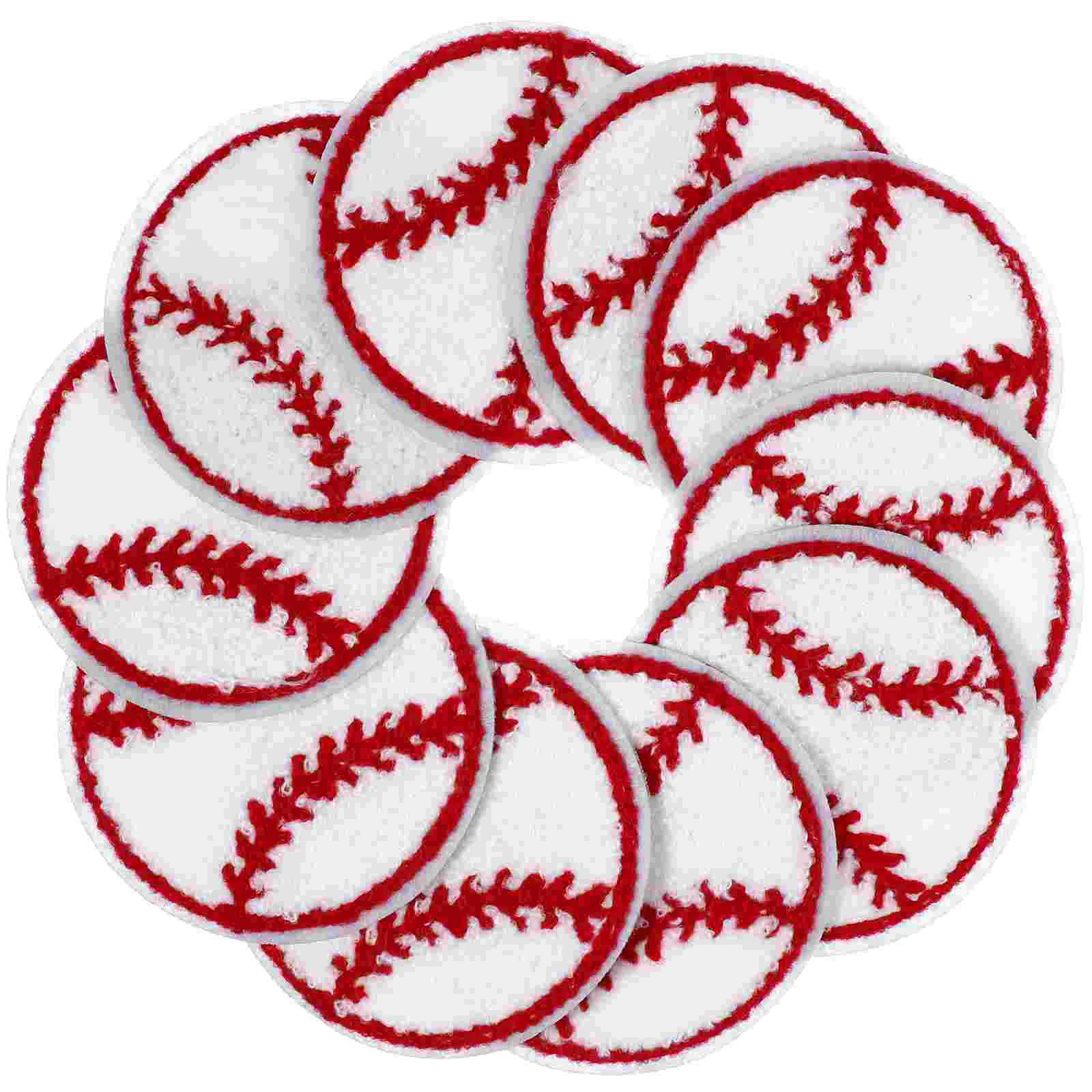 

10 Pcs Embroidered Baseball Label Daisy Patch Stickers Fabric Badges Small Patches Clothing