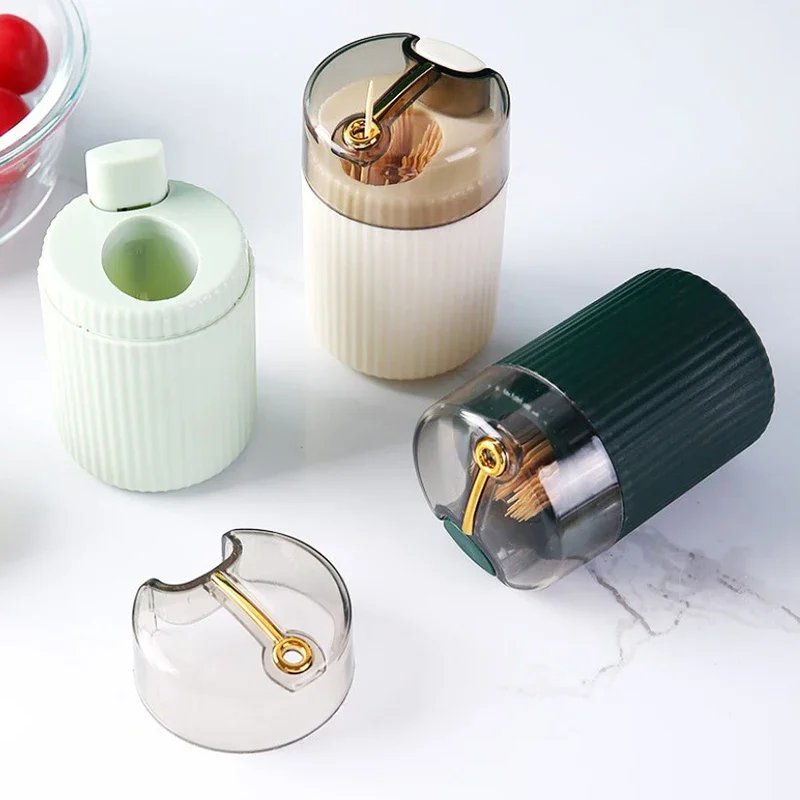 Creative Automatic Pop-up Toothpick Dispenser Household Storage Holder For Home Living Room Dining Room