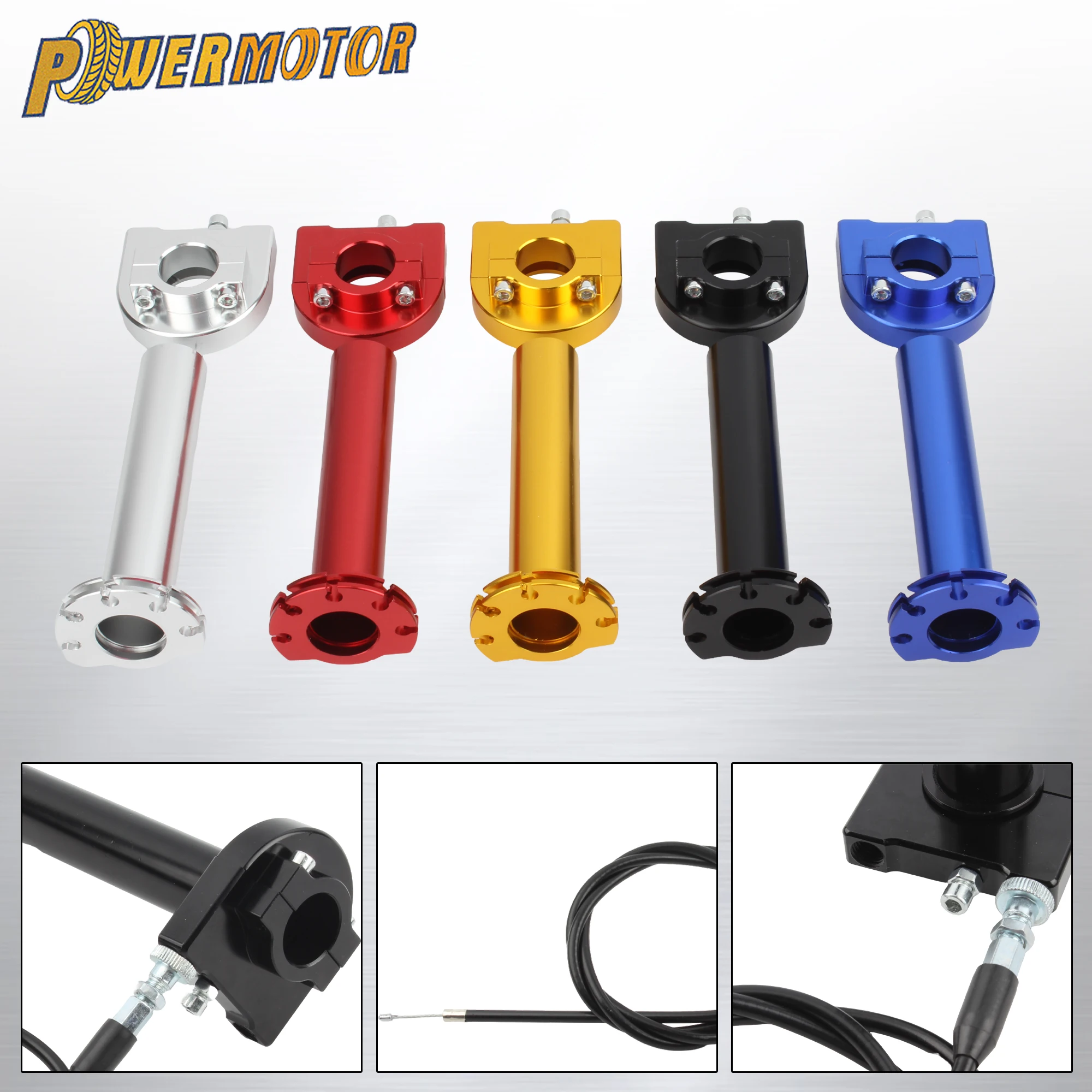 

7/8" 22mm Motorcycle Throttle Grip Twist Quick Action Gas Throttle Settle With Cable For 50cc 110cc 125cc Motocross Ebike Parts