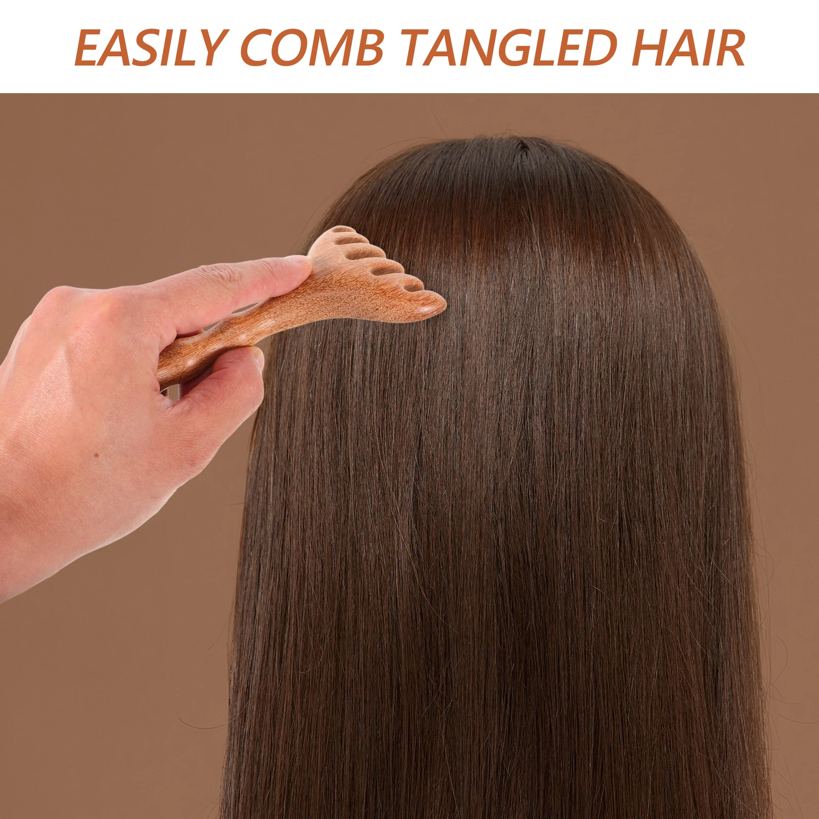 

Six Claw Wood Scalp Massager Long Handle Handmade Natural Wood Comb Deep Scalp Circulation Head Scratcher Hair Massage Therapy