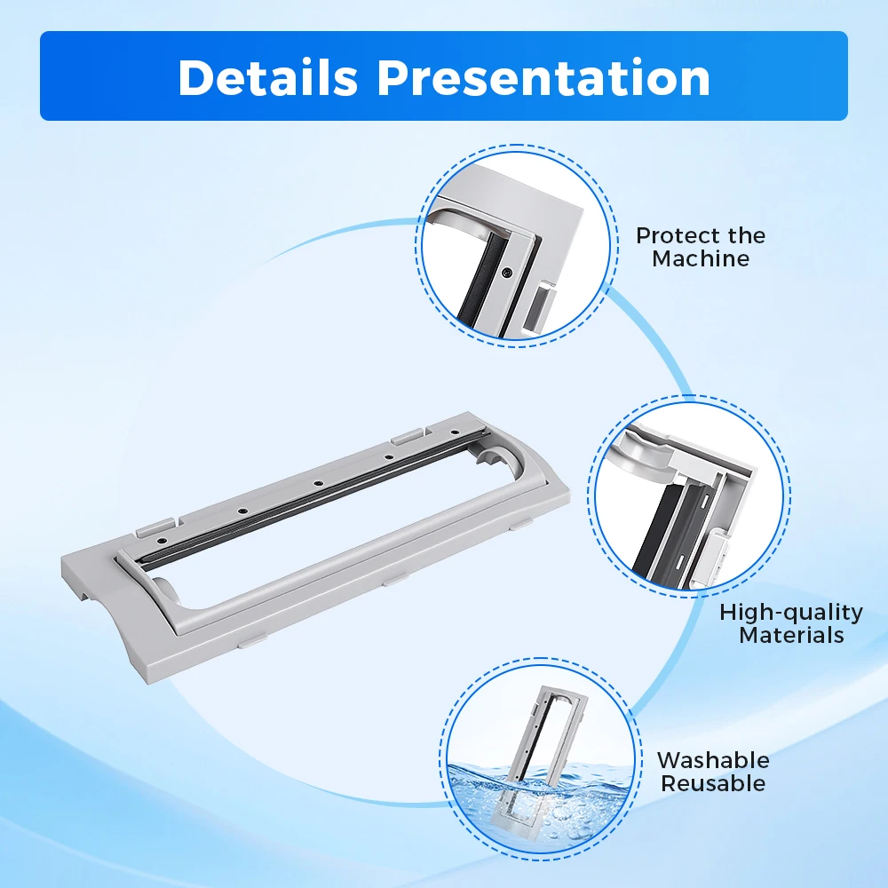 Brush Cover For Roborock Q10 X5/Q10 X5+/Q10 PF/Q10 PF+/Q8+/Q8 Max Pro/S8 Pro/Q10 VF/Q10 VF+/Q10 S5/Q10 S5+/Q10 V+ /Q10P+ Vacuum