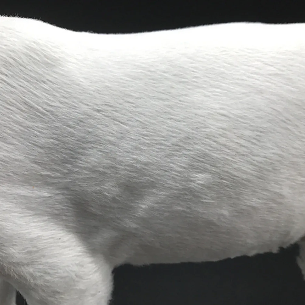 2Pcs Simulation White Sika Deer Ornaments Lifelike Expression for Car Dashboard Book Shelf Bedroom Decoration Glitter Horns