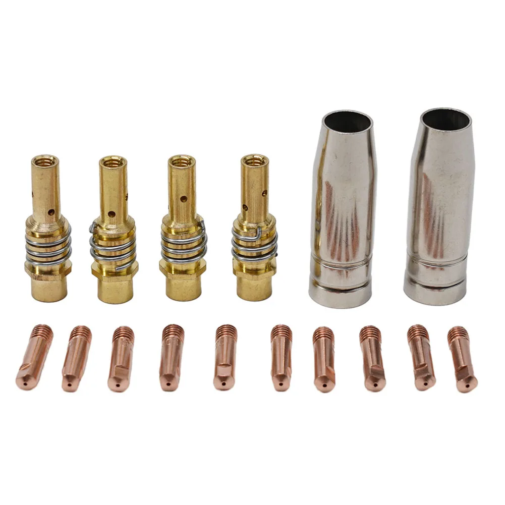 MIG Soldagem Contato Dica Kit, Consumíveis, para Rilon, Riland, Jasic, Mitech, Chiry, UNT, Krton, Longevidade, Berlan, Premium, 15AK, 16Pcs