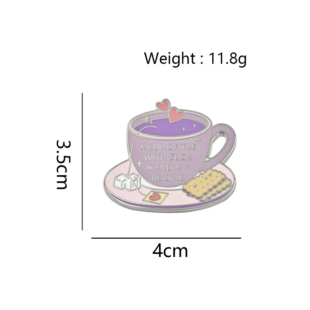 Cartoon Lila Wal Schmetterling Teetasse Young Forever Heißluftballon Brosche Niedliches Anstecknadel-Abzeichen Rucksack Kleidung Deko Geschenk für Fans – Detail 9