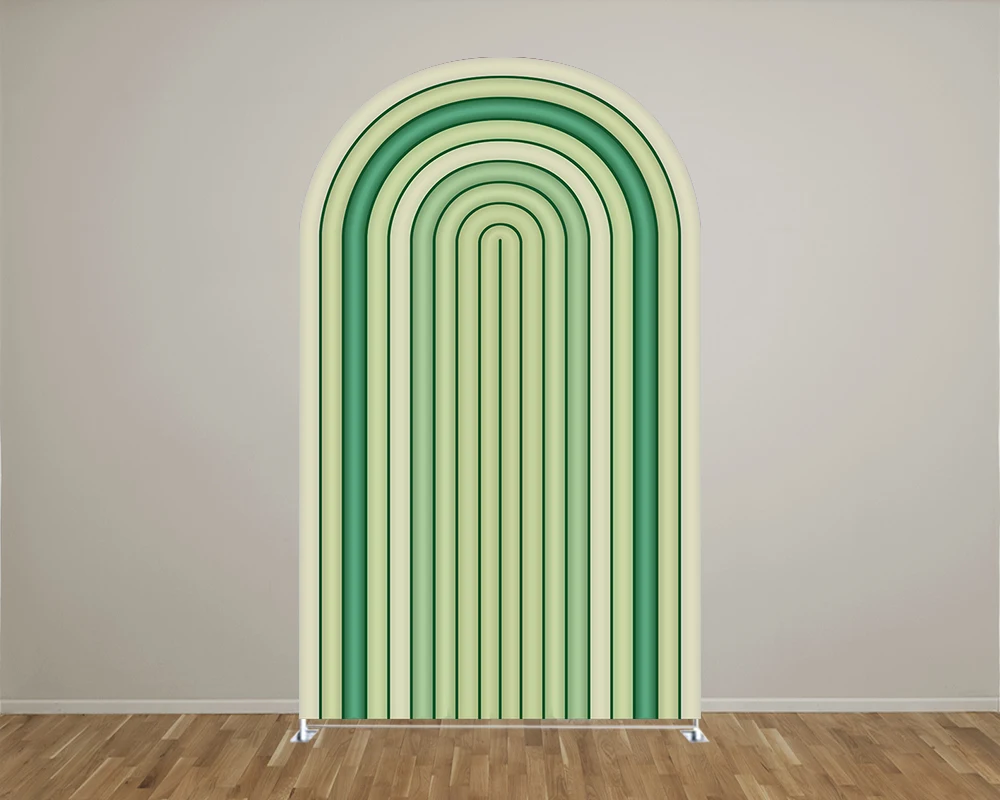 Green Gypsum Line Theme Arch Backdrop Cover/Cylinder Cover for Birthday Parties, Wedding and Baby Shower Party Decoration Props