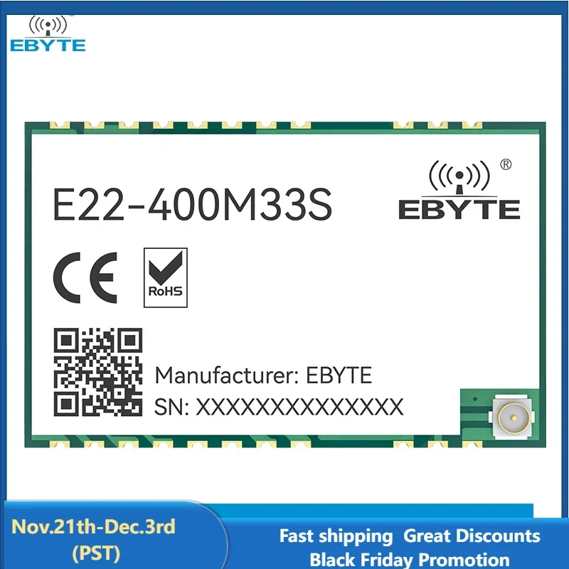 SX1268 RF Transceiver Module LoRa Spread Spectrum 433/470MHz EBYTE E22-400M33S 2W SPI SMD Long Range 16KM High-Precision TCXO