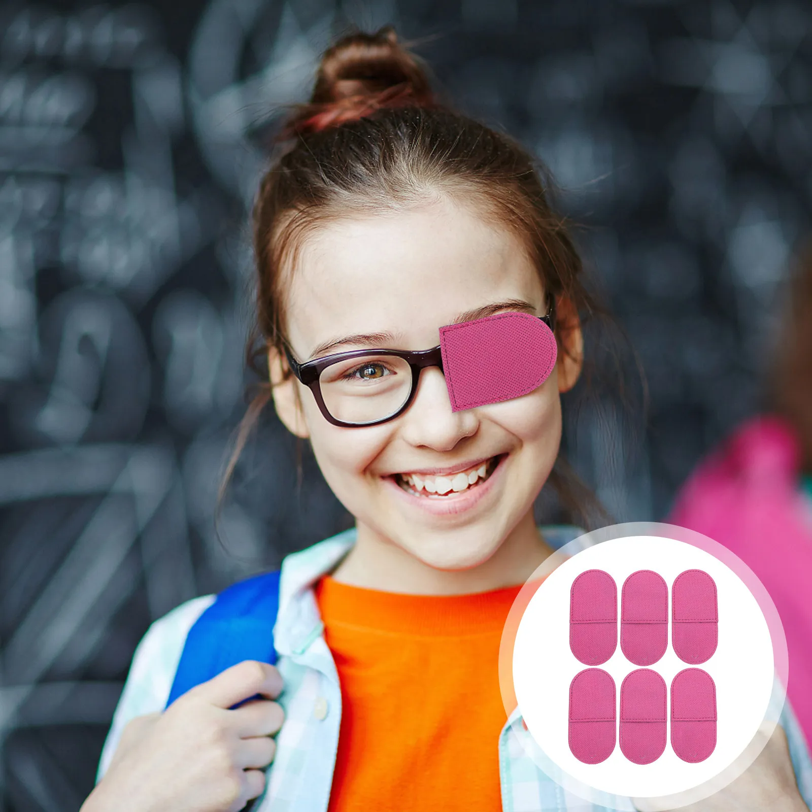 

3Pairs Amblyopia Eye Patches Kids Glasses Covers Pink Skin-Friendly Breathable Comfortable Eye Mask Rehabilitation Training