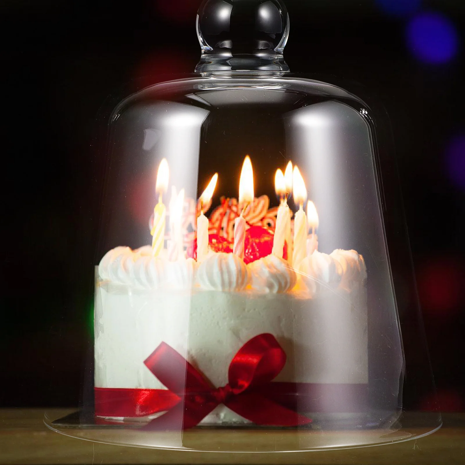 

Cake Display Transparent Dome Tall Food Covers Plastic Clear Tray Dessert Protector Cake Dust Cover Party Food Cover