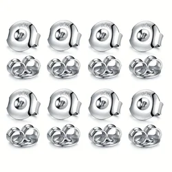 20pcs 925 Silver-platingr Earring Backs,Earring Backs for Stud Earrings,Hypoallergenic Secure Earring Backings for Locking Stud