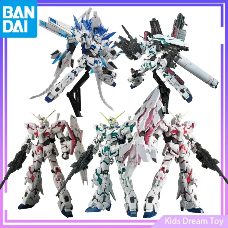 

Bandai in Stock Original RG 1/144 GUNDAM Anime Figures RX-0 UNICORN GUNDAM Action Figure Toys PVC Collectible Model for Kids