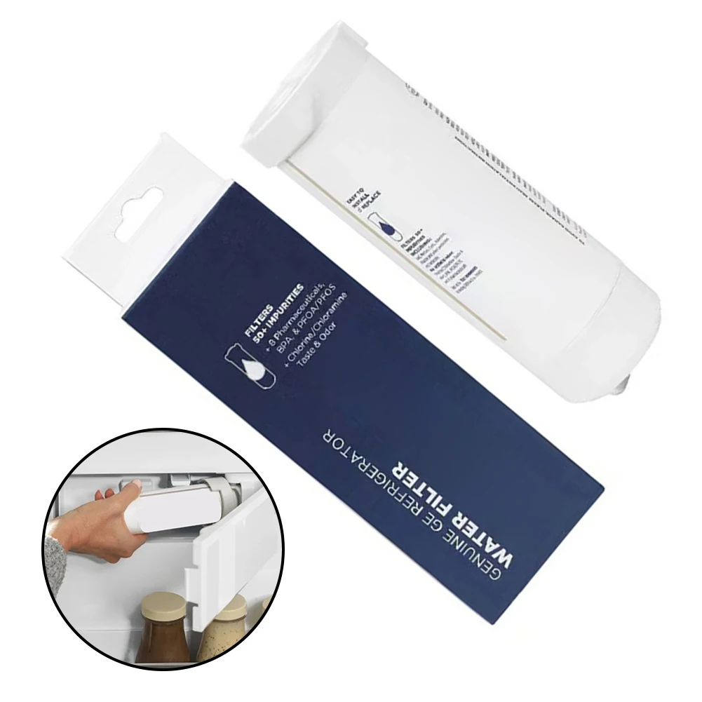 Refrigerator Water Filter Cartridge for GE XWFE Models Compatible Replacement Filter 17.5 x 5.7 x 5.7 cm White