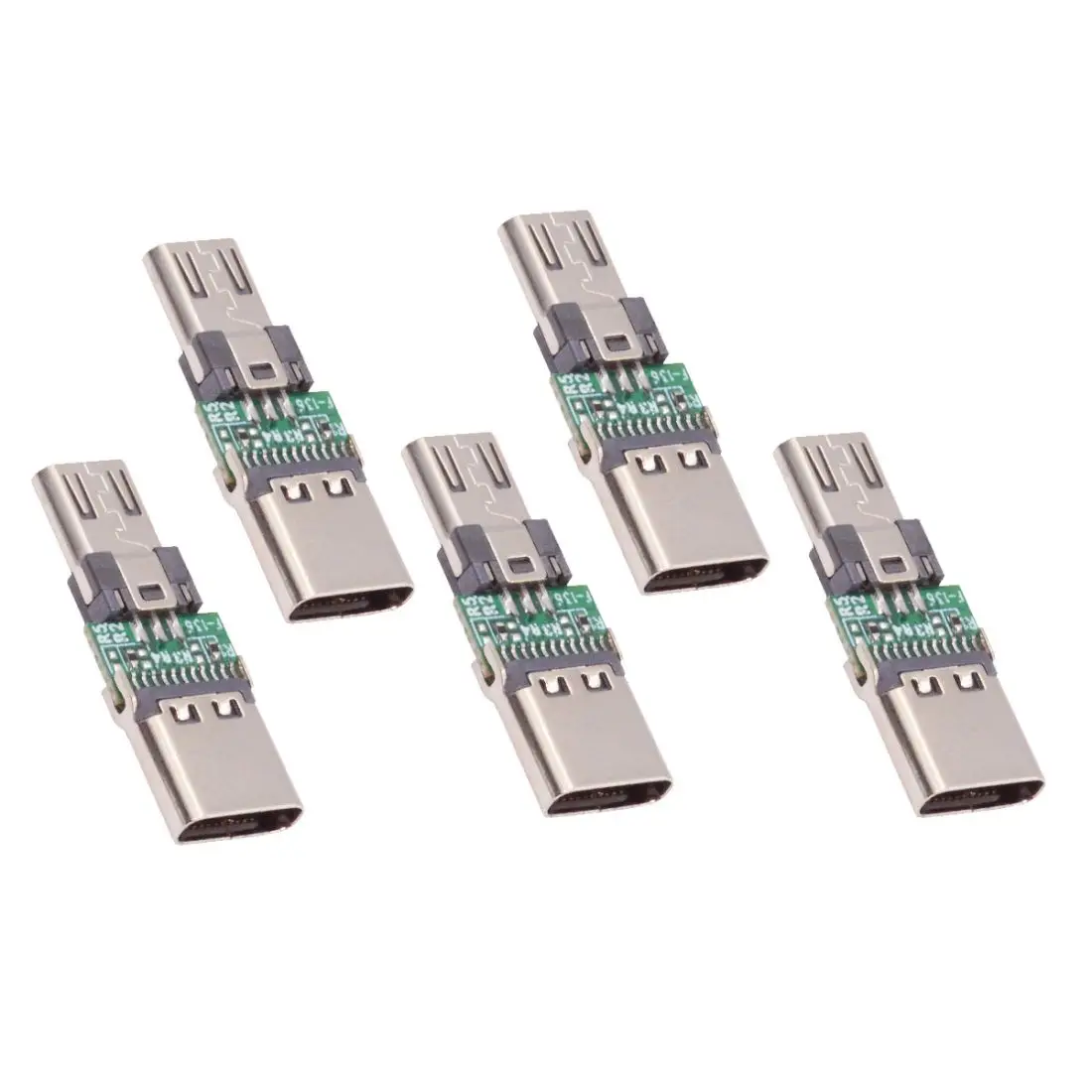 ChenYang 5 Pack Micro USB OTG Adapter Micro USB Male to USB C Female Mini Size Connector Adapter