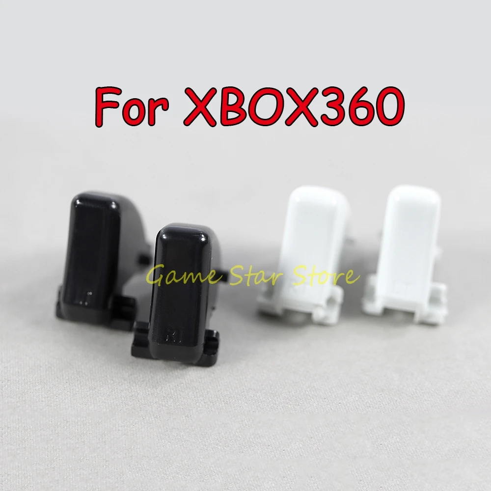 2sets For Xbox 360 Plastic Black White LT RT Trigger Buttons Key Pad Replacement For XBOX360 Controller