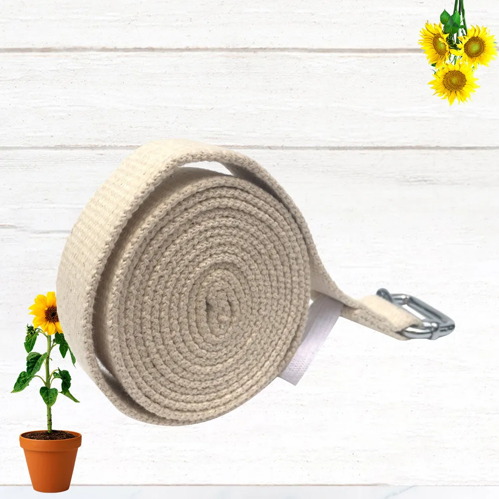 3M Sturdy Cotton Yoga Stretch Belt Safe Contract Relax Stretch Band for Daily Exercise Warm Ups Deepen Stretches Range of Motion