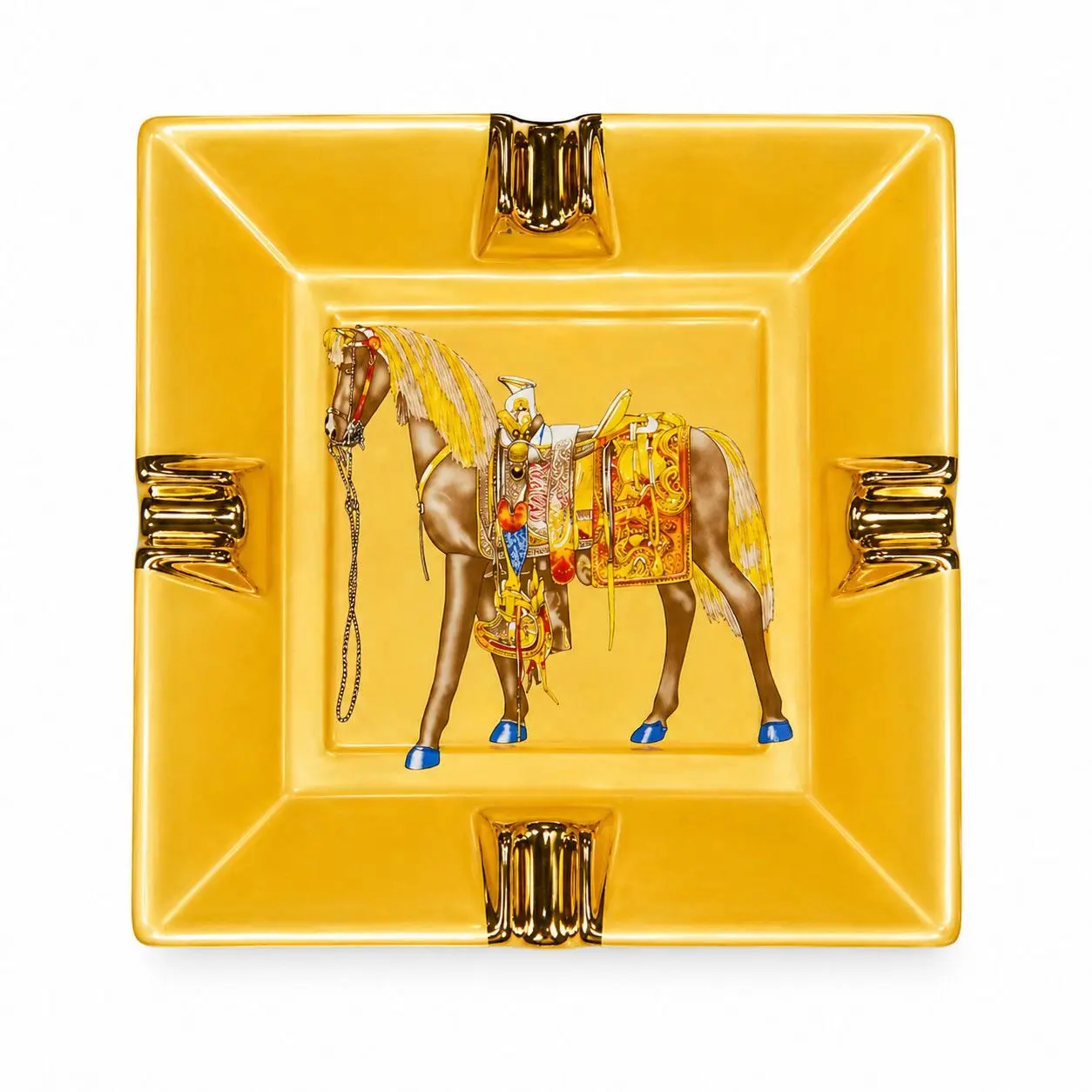 

European Cigar Ashtray Personality Fashion Ceramic Metal Portable Household Snow Plus Ashtray Cigar Special Storage Tray