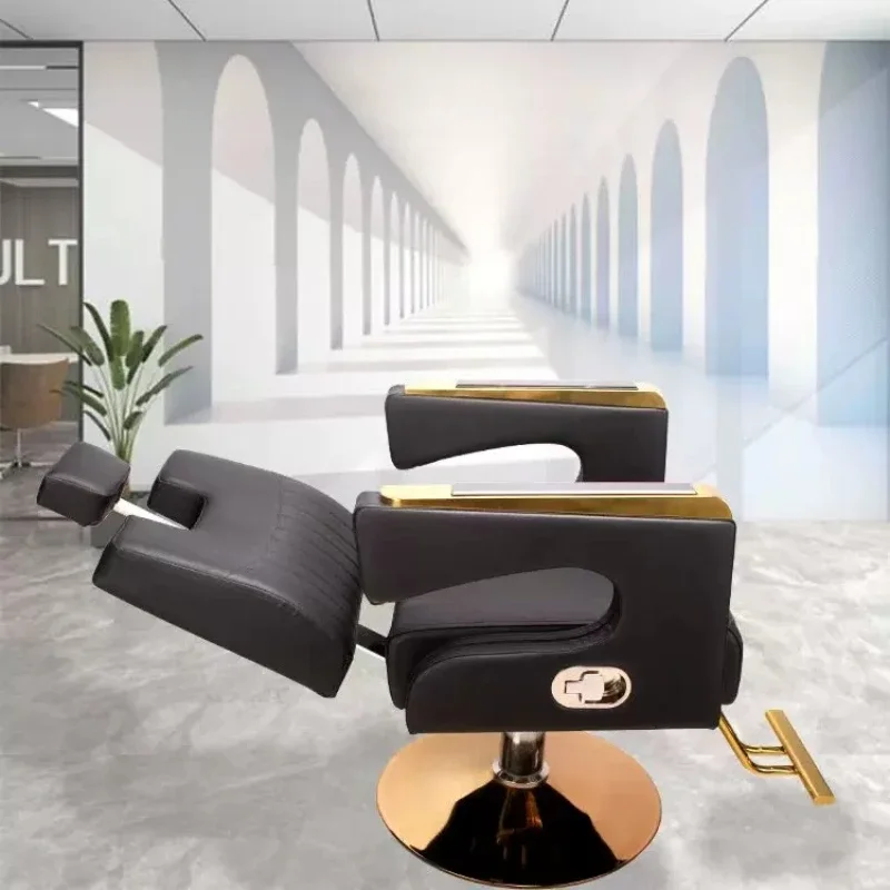 Professional Rotating Barber Chair Contemporary Footrest Salon Chair Modern Commercial Fauteuil Coiffure Barbershop Equipment