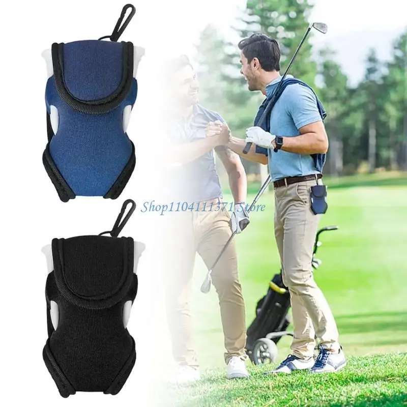 

P9FC Compact Sports Waist Bag Tees Holder Divot Tool Neoprene Texture Great for Organizing Golf Balls During Outdoor Games