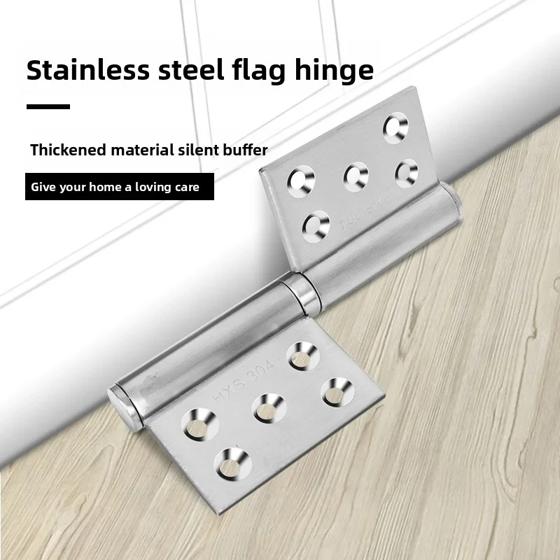 Heavy Duty Detachable Flag Door Hinges, Offset Barn Gate Hinge, Rustproof Furniture Hardware for Metal Door, Window and Cabinet