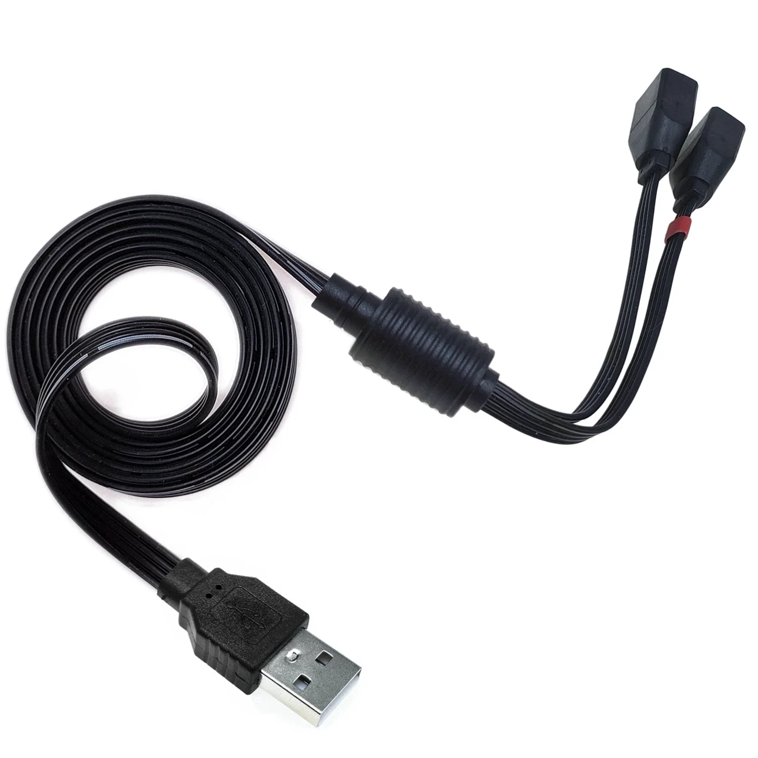 USB 2.0 to 1 male 2 female dual USB data hub, power adapter and distributor, USB charging power cord, extension cable 60CM 40CM