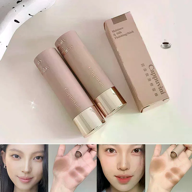 Feuchtigkeitsspendender, mattierter Concealer, Konturstift, glatt, langlebig, 3D-Nasenschatten, wasserdicht, Gesichts-Highlight, erhellt Kontur-Make-up