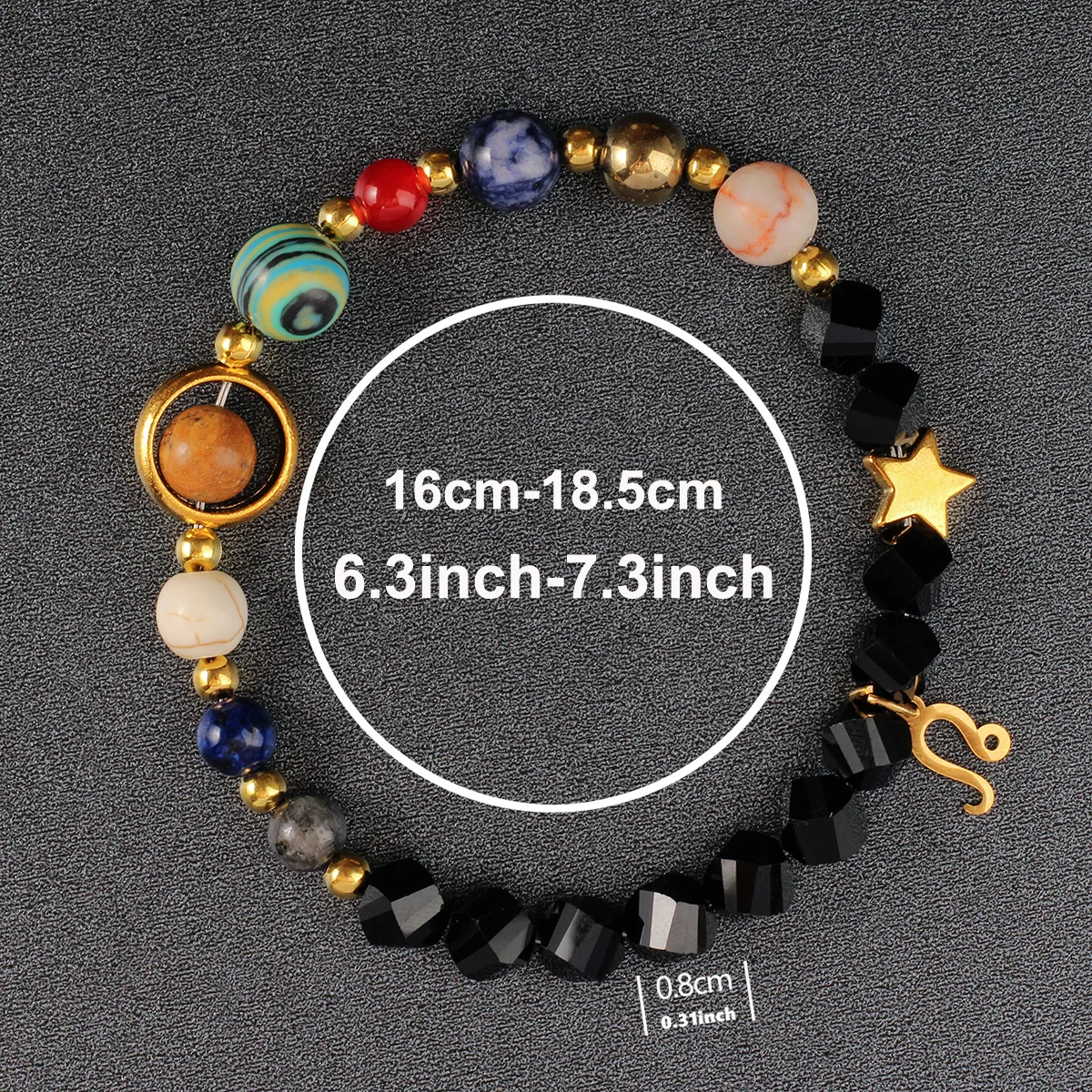 زوجين الصداقة اثني عشر الأبراج سوار غير النظامية قطع الحجر الطبيعي ثمانية كواكب مطرز الإسورة سيدة الرجال المجوهرات العصرية