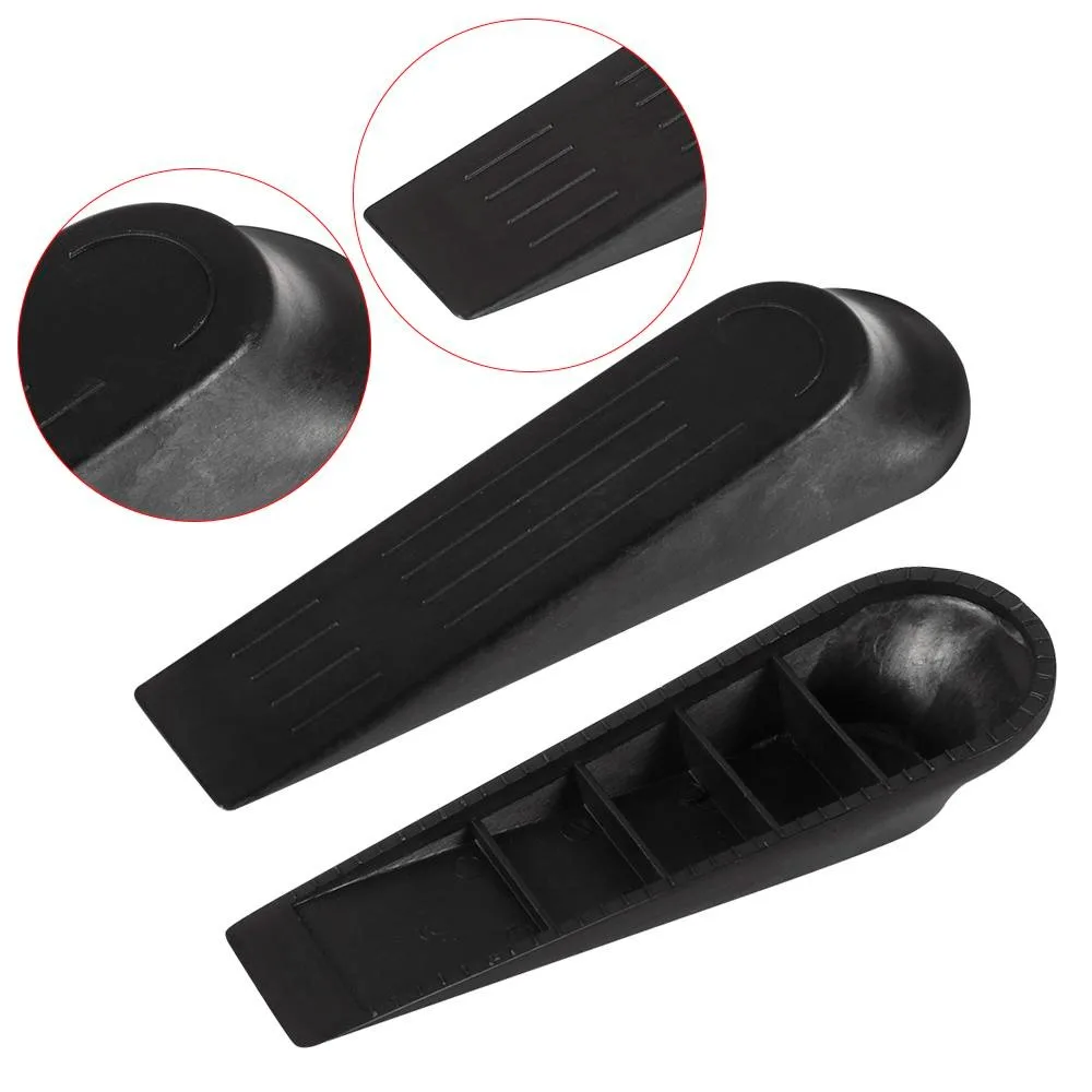 5pcs Set Plastic Door Stop Stoppers Non-Slip Base Durable Heavy Duty Door Stopper Compact Size Wedge Shape Door Holder
