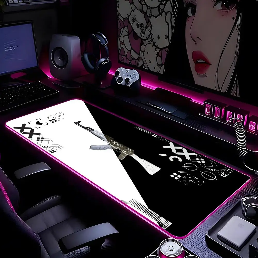 

CS GO Large Size Mouse Pad Mousepad HD Printing Computer Gamers Locking Edge Non-slip RGB Mouse Pad XXL90x40cm Keyboard PC Desk