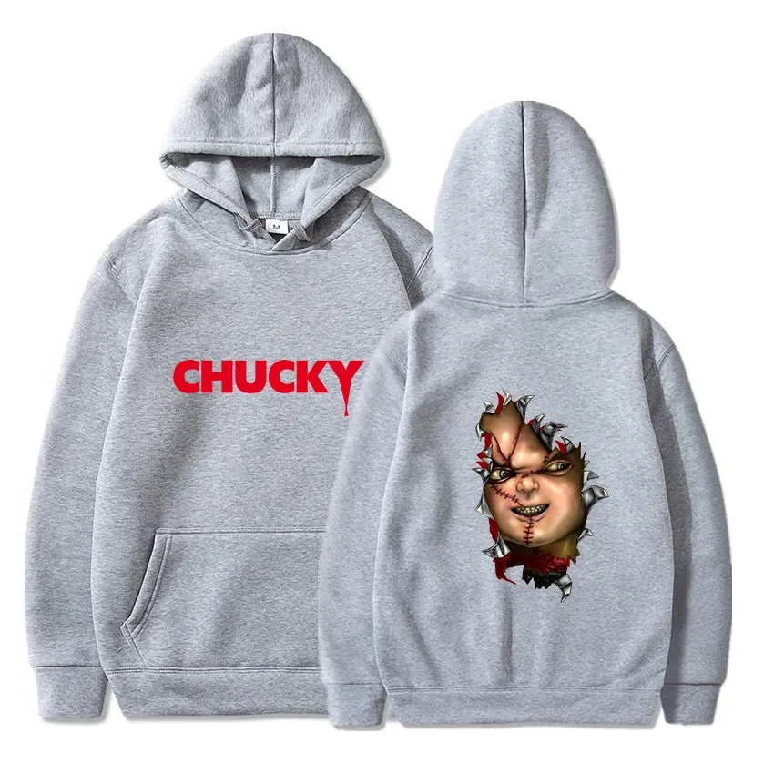 

2025 Autumn and Winter The Horror Movie Parodies Chucky Hoodies Harajuku Street Men and Women's Hooded Pullover