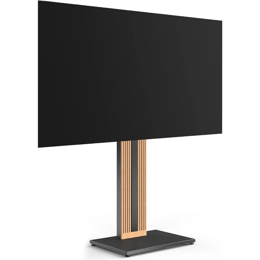 Design Wood TV Stand Swivel Mount with Hidden Back Storage for 3265 inch TV Screens Scandivian Style Tall Floor TV Stand for H