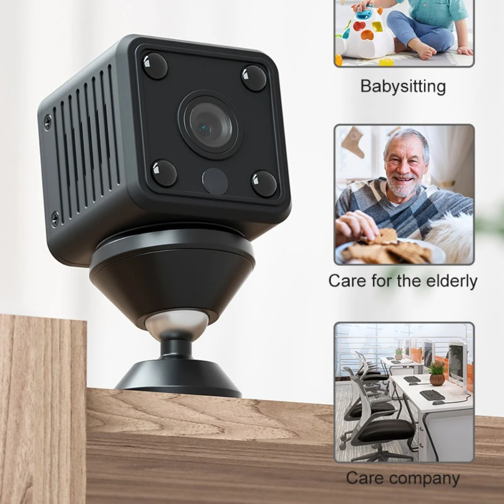 كاميرا X6 صغيرة 1080P HD واي فاي مراقبة عن بعد كاميرا الحيوانات الأليفة الطفل المدمج في بطارية للرؤية الليلية حماية أمن الوطن الذكي