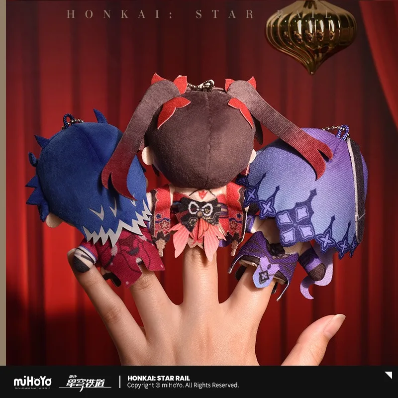 Honkai: Star Rail Sparkle Sampo Koski Black Swan Mihoyo Official Q-version Plush Finger Pillow Game Room Decoration bag Pendant