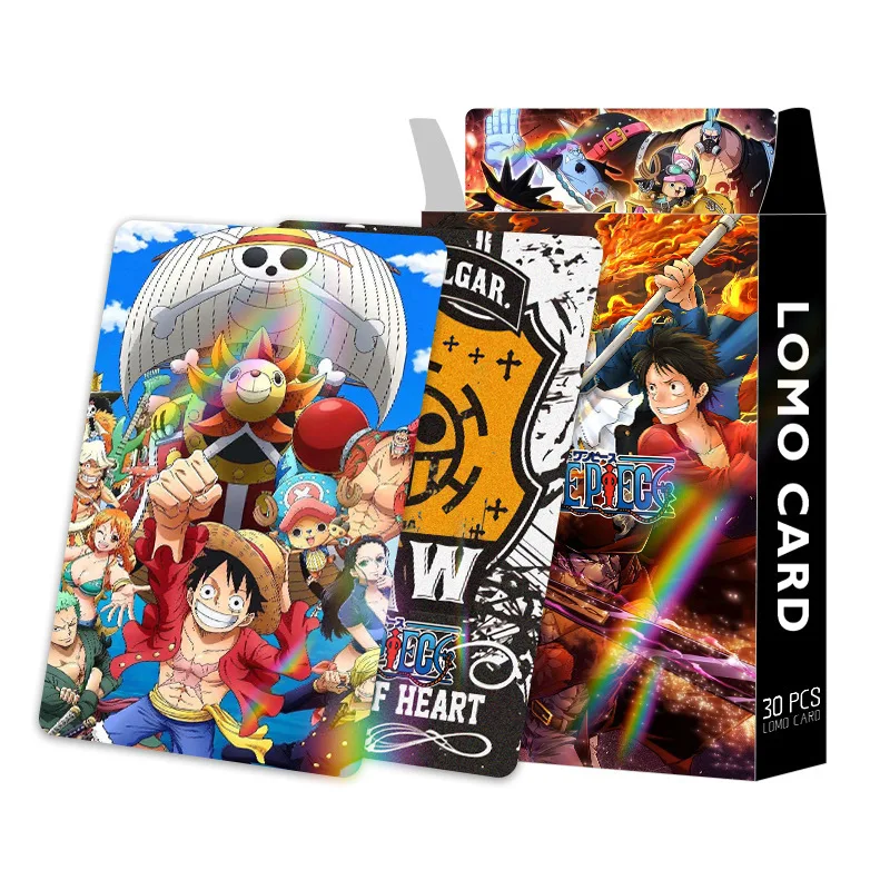 30pcs Anime One Piece Lomo Cards Luffy Photocard Double Sided Zoro Nami Print Photo Card Game Collection Postcards Birthday Gift