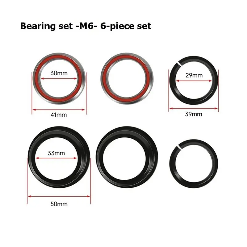 High-quality/ Headset Bearing 6 Pcs Set For Kukirin G2 Master Bowl Set Six Piece Steering Column Support Pressure Thrust Bearing