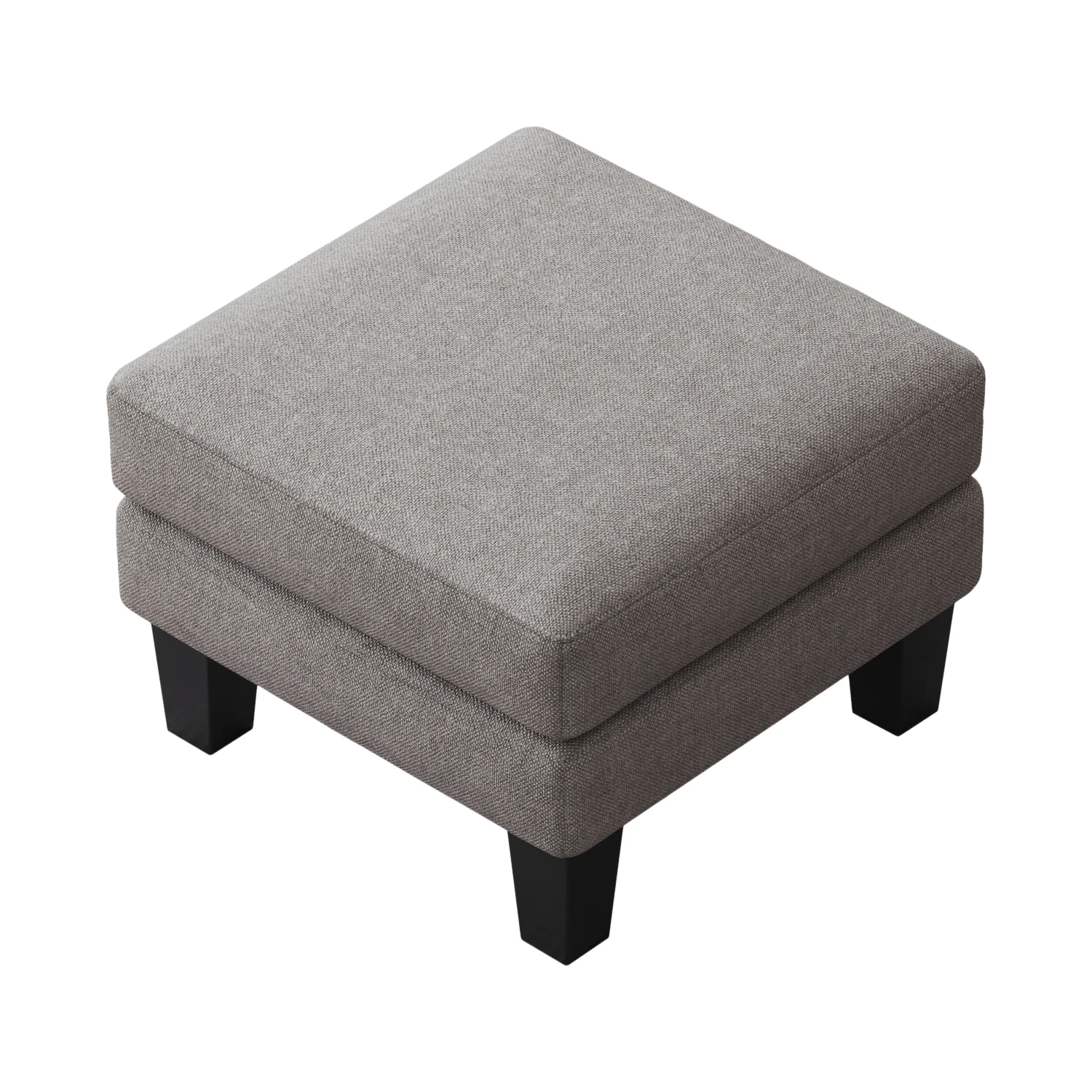 Fabric Ottoman Light Grey