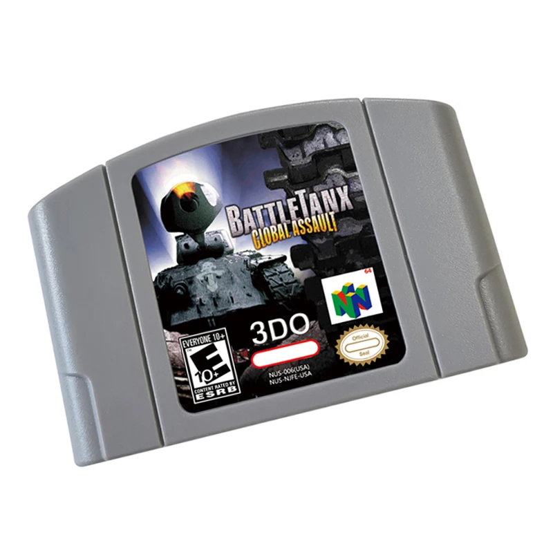 Battle Tanks Global assault  64 BIT Video Game Cartridge US Version For N64 Game Console