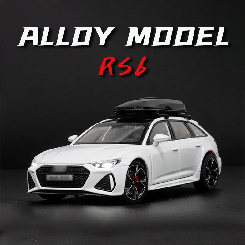

Игрушки-модели RS6 из сплава 1:32, изысканные настольные украшения, крутое освещение, лучшая коллекция для любителей моделей автомобилей