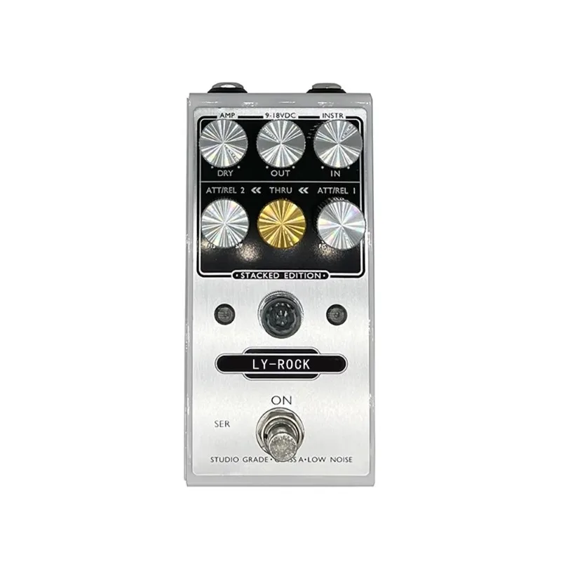 White Classic Dual Pressure Stacked Compression Guitar Effect Pedal 76 Sound