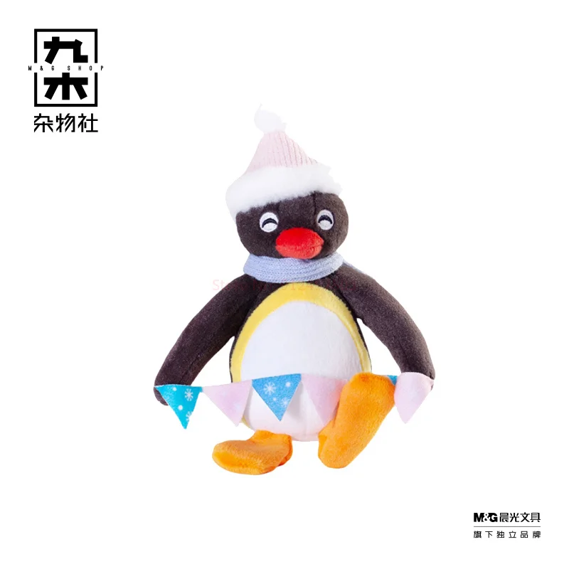 Pingu Winter Series Pingu\'s Winter Charm Anime Figure Snowman Sleepy Sister Going Out Shopping Doll Plush Toy Room Decoration