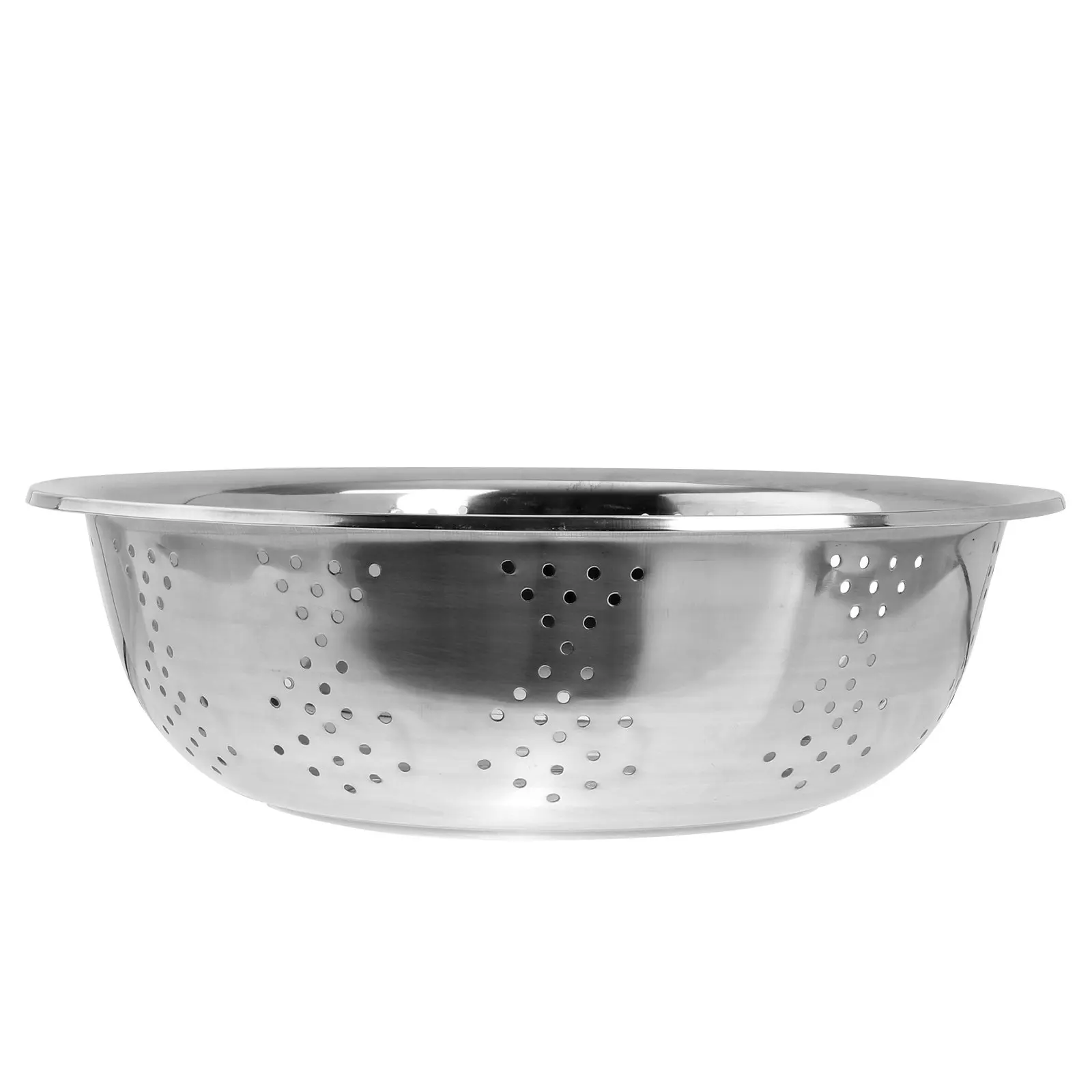 

1pc Stainless Steel Washing Basin 24Cm Silver Thickened Drain Basket Dishwasher Safe For Pasta Vegetable Fruit Meat Seafood